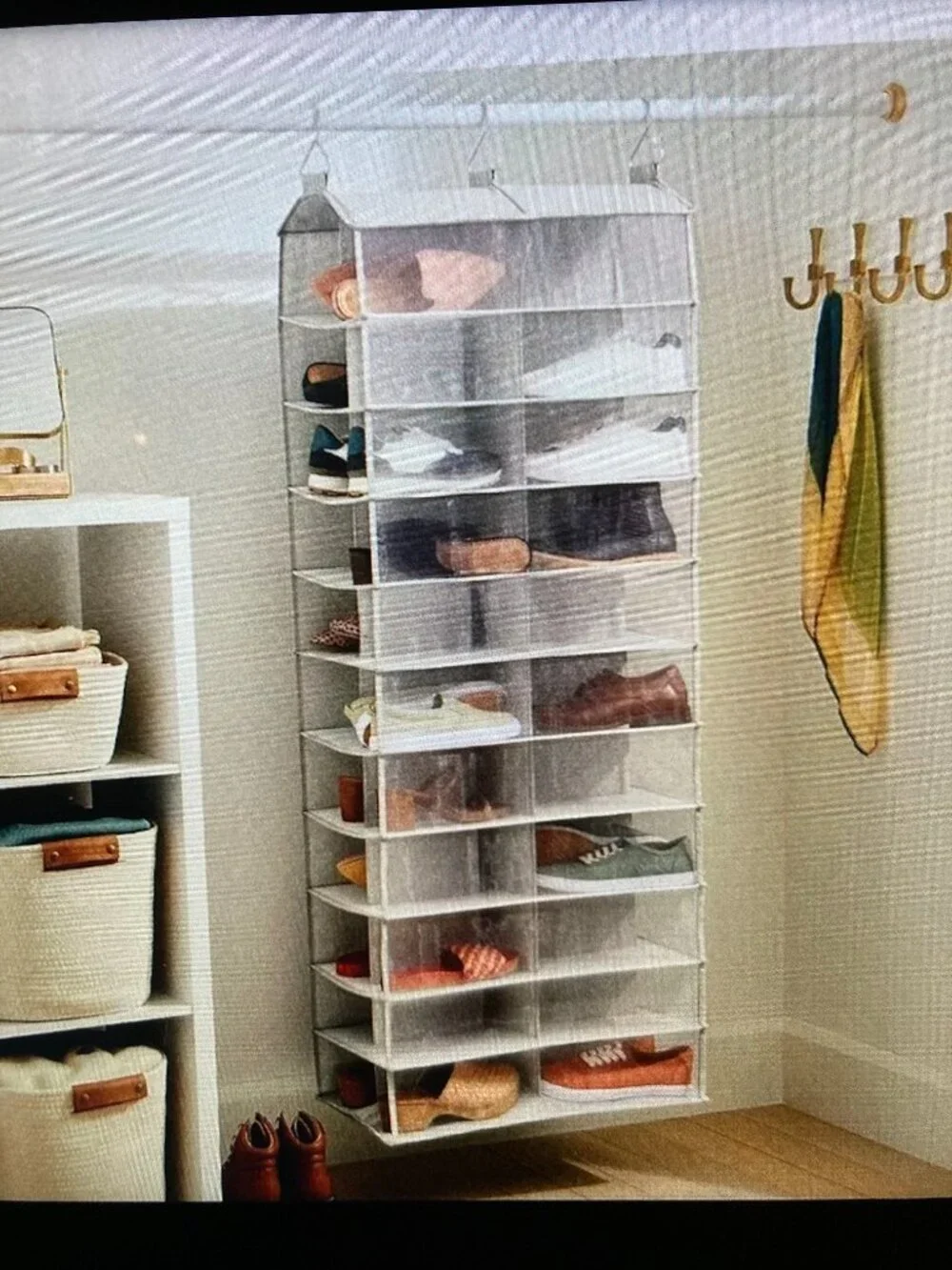 Hanging Shoe Organizer - Closet Hanging Organization - Space Saving!